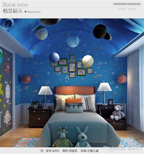 Textured wallpaper can add touchable character to any bedroom. 3d Cartoon Wallpaper Ocean Fish Children Room Background ...