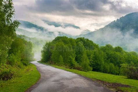 Rural Road In Mountains Stock Photo Image Of Mist Idyllic 238318932