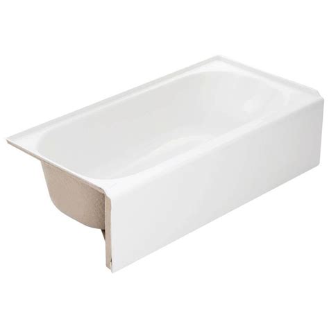 lyons industries victory 4 5 ft left drain soaking tub in white vt01542714l the home depot