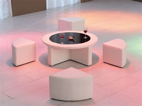 Elegant leather ottoman round table coffee ottoman tufted round in size 2000 x 1398. White Leather Round Ottoman With Pull Out Seats | Glass ...