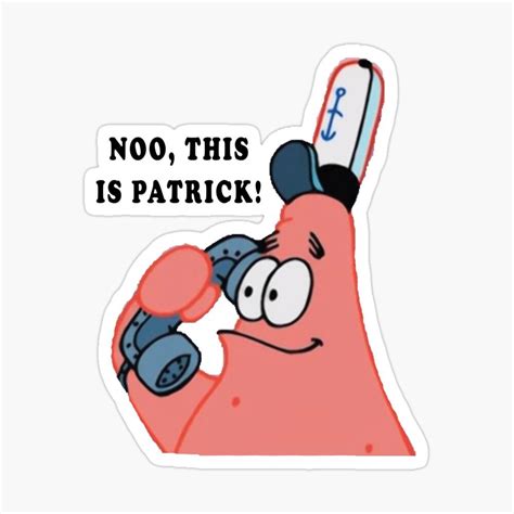 No This Is Patrick Spongebob Sticker By Julitortellini Funny