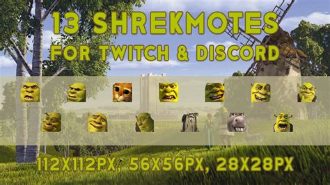 13 Shrekmotes For Twitch And Discord émote Shrek Meme Etsy