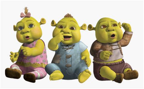 Shrek Baby Ogres Triplets Shrek Children Hd Png Download