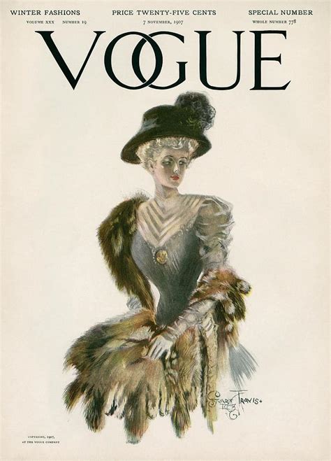 A Vintage Vogue Magazine Cover Of A Woman 1 Photograph By Stuart