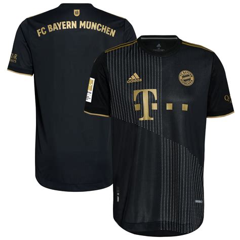 Mens Adidas Black Bayern Munich 202122 Away Authentic Jersey