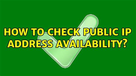 how to check public ip address availability 5 solutions youtube
