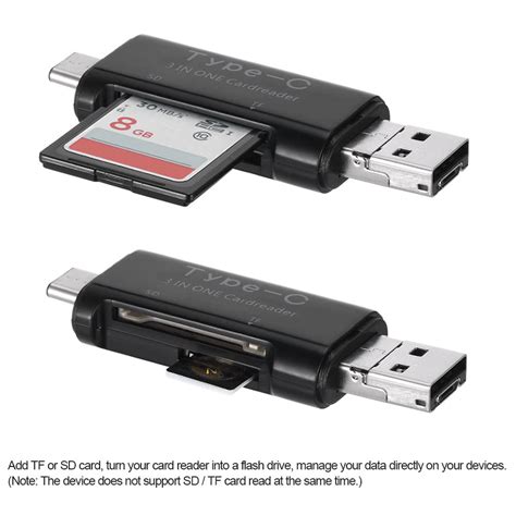 Maybe you would like to learn more about one of these? 3 in 1 Card Reader USB Type-C Micro USB & USB Combo to 2-Slot Sales Online black - Tomtop.com