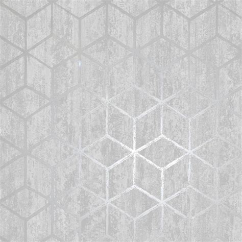 Rochester Geometric Wallpaper Silver Holden Decor 65200 In 2020