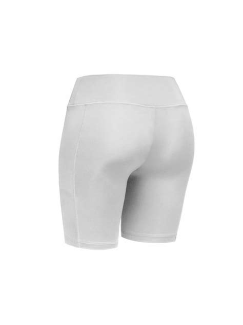 Zedwell Quick Dry Women Elastic Shorts With Pocket Yoga Workout