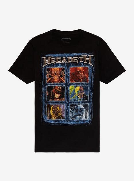 Megadeth Vic Rattlehead Grid T Shirt Hot Topic