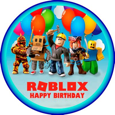 Roblox Edible Icing Image Cake Topper Personalised Birthday Party 247