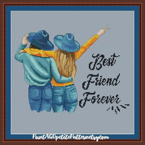 Maybe you would like to learn more about one of these? Best friend forever. Friendship cross stitch pattern ...