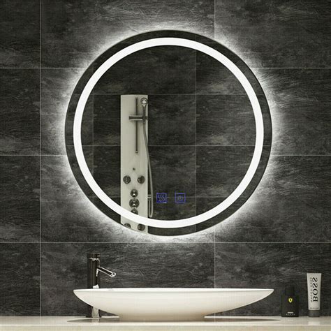Round Led Bathroom Mirror Illuminated Demister Light Up Anti Fog 600x600mm Ip44 Ebay