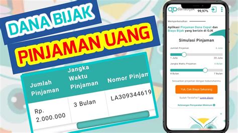 Cara Pinjam Uang Aplikasi Dana Bijak Pinjaman Online Resmi Ojk