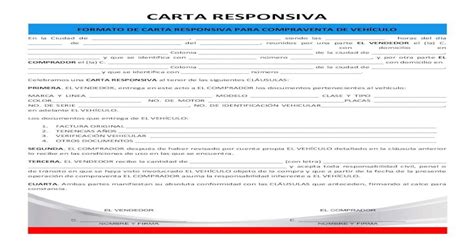 Pdf Formato Carta Responsiva Compraventa Vehiculo Pdfslidenet