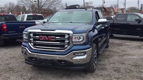2017 GMC Sierra 1500 SLT 4WD Crew Cab 22' Wheels Sunroof Blue Oshawa ON