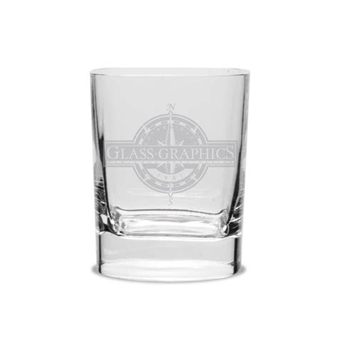 Square Round Double Old Fashioned Jefferson Engraving