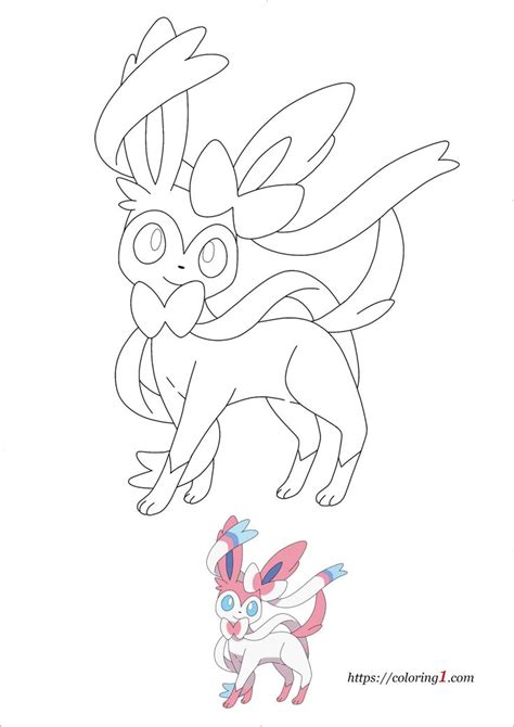 Sylveon Eevee Evolution Coloring Pages Pokemon Coloring Pages Porn