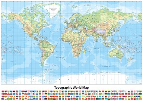 Vector World Map Miller Projection Political Map Small Scale Us Images