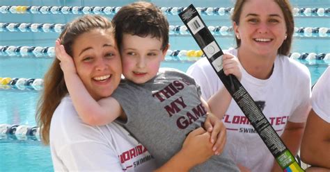 Photos 5 Year Old Made Honorary Member Of Fl Tech Swim Team