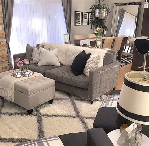 With a grey sofa in your living room you now have an infinite number of décor combinations, follow the first step in decorating your couch should always be with pillows. Living Room Ideas Grey Couch New Pin By Renee Billard On ...