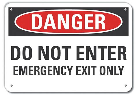 Lyle Danger Sign Sign Format Traditional Osha Do Not Enter Emergency