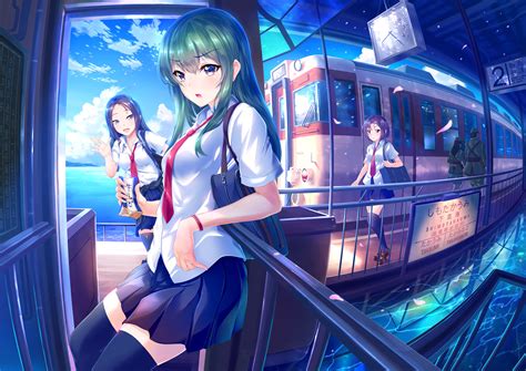 Subway Girls Anime 4k Hd Anime 4k Wallpapers Images