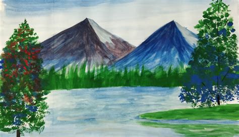 Serene Mountains Simple And Easy To Make