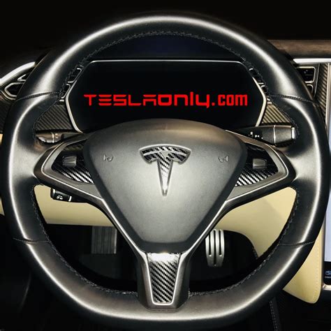 Tesla Model S X Steering Wheel Trim Decal Set