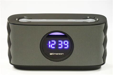 Emerson Portable Dual Alarm with FM Radio, Bluetooth Speaker, 10W ...