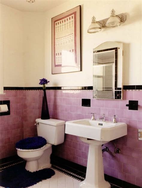 This 1930s bathroom room in our big house had horrific wallpaper when we moved in, so we stripped it and painted the walls. 33 pink and black bathroom tile ideas and pictures