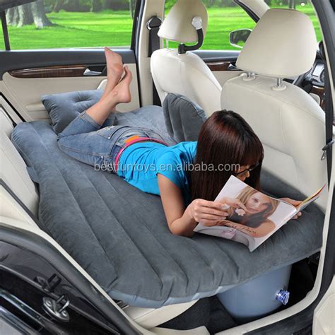 High Strength Fabric Inflatable Car Bed Set Durable Comfort Flocking Blow Up Extender Sex Air