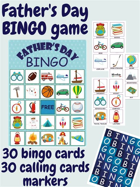 Fathers Day Bingo Game Fathers Day Bingo Cards Etsy Canada Bingo