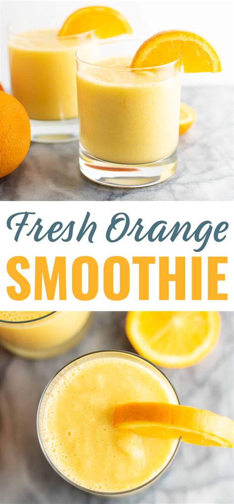 This Fresh Orange Smoothie Is Packed Full Of Vitamin C And Perfect For