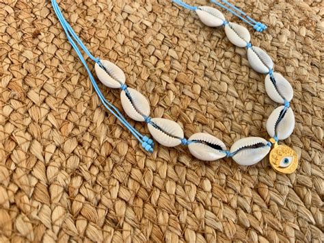 Cowrie Shell Choker Cowry Shell Necklace Coin Evil Eye Etsy