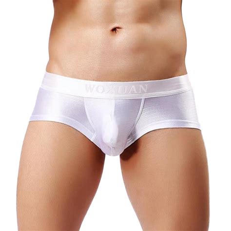 Fashion Sexy Mens U Convex Smooth Breathable Boxer Underwear