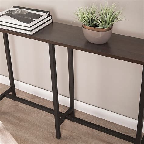 Southern Enterprises Hendry Narrow Console Table In Matte Black