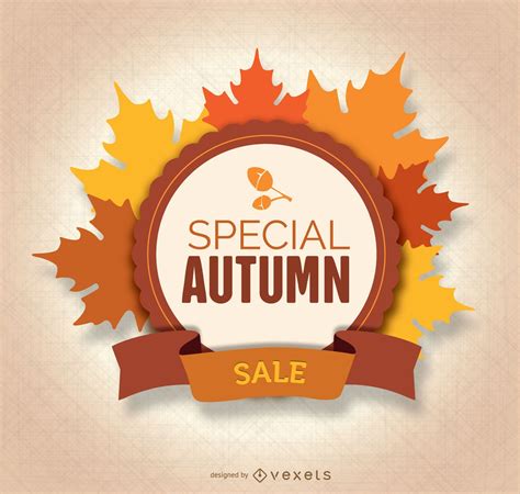 Autumn Sale Leaves Logo Vector Download