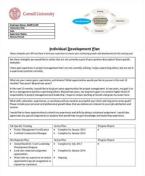23 Individual Development Plan Templates Free Sample Example Format