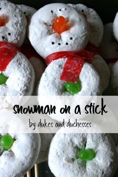 Snowman On A Stick Donut Snowmen Dukes And Duchesses