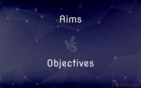 Aims Vs Objectives — Whats The Difference