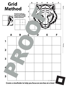 Tiger Grid Drawing By ShakingUpHabits TPT