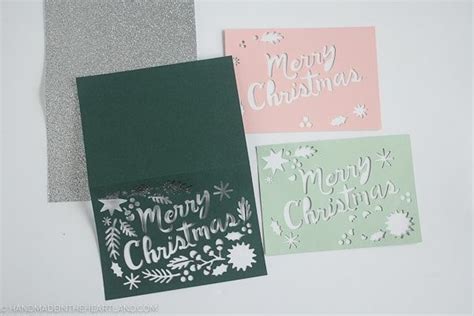 Blank note cards with corresponding envelopes. 4 Layer Paper Cricut Christmas Card | Handmade in the Heartland | Christmas cards, Diy christmas ...