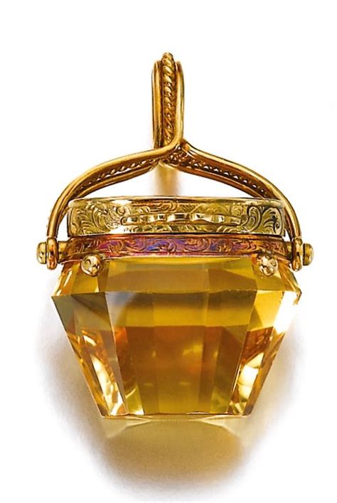CITRINE PENDANT, MONTURE CARTIER. mm