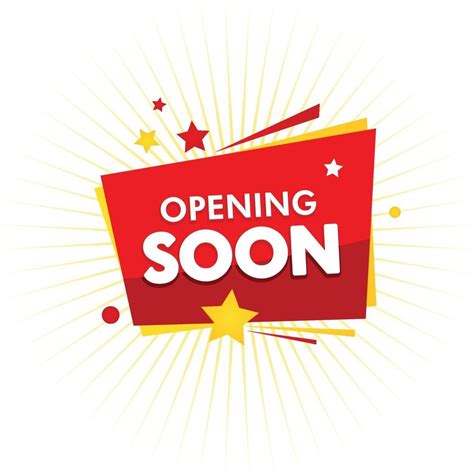 Opening Soon Banner With Stars 3405978 Vector Art At Vecteezy