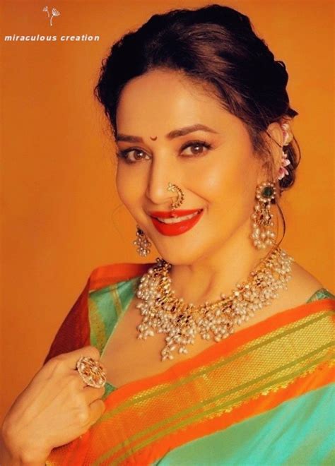 Samantha Ruth Madhuri Dixit Kanchipuram Saree Bindi Bollywood Stars Silk Sarees Sari Deep