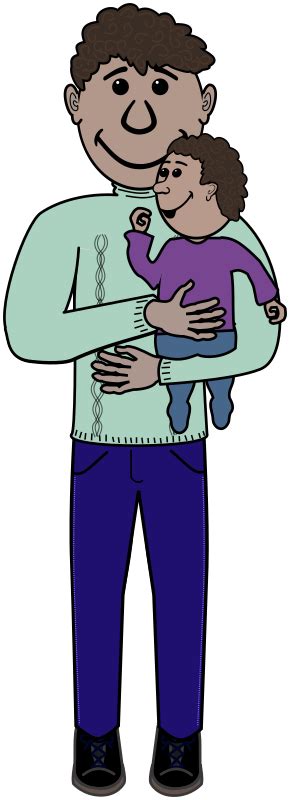 African Father And Kid Openclipart
