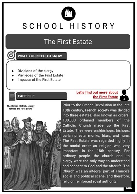 The First Estate Facts Worksheets Overview And The Churchs Wealth