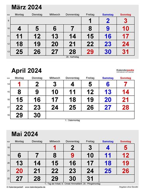 Kalender April 2024 Als Pdf Vorlagen