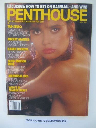 Penthouse Magazine May 1991 Ronnie Dawn POTM Micky Mantle Favorite